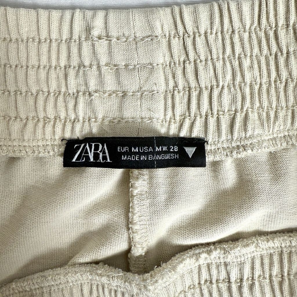 Zara Women's Zara Cotton Jogger Pants Beige Size Medium Size 30" / US 8 / IT 44 - 10 Thumbnail