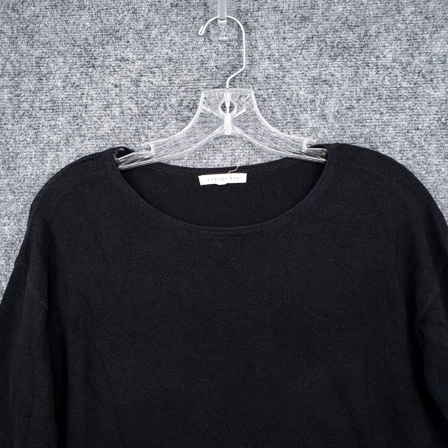 Vintage Copper Key Sweater Womens S Small Black Pullover Round Neck Long Sleeve Jumper Size S / US 4 / IT 40 - 3 Thumbnail
