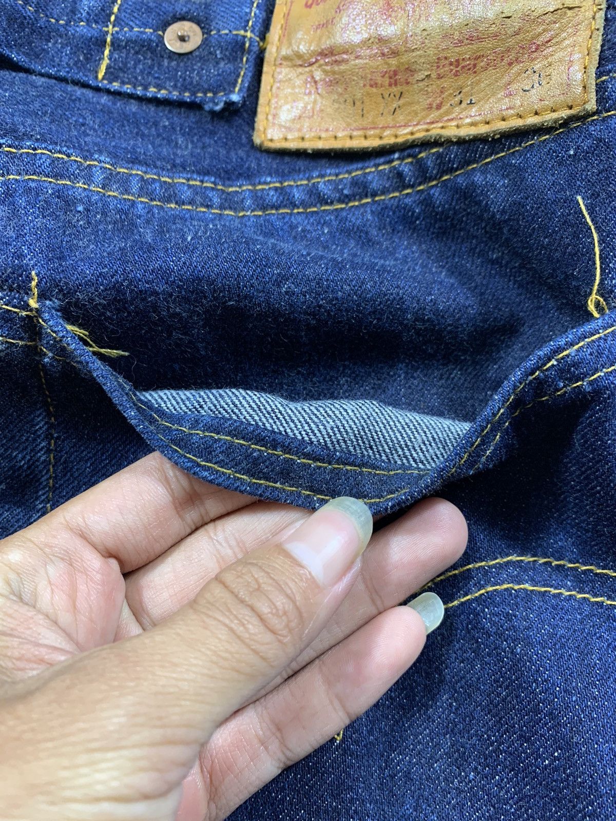 Levi's Vintage Clothing Vintage Levis 201XX Big E Selvedge Button Denim Jeans Size US 30 / EU 46 - 13 Thumbnail
