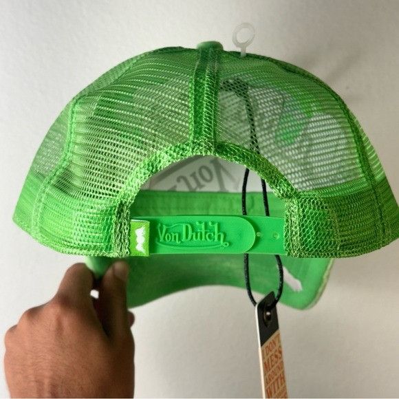 Von Dutch NWT VON DUTCH LIME VELVET TRUCKER HAT Size ONE SIZE - 4 Thumbnail