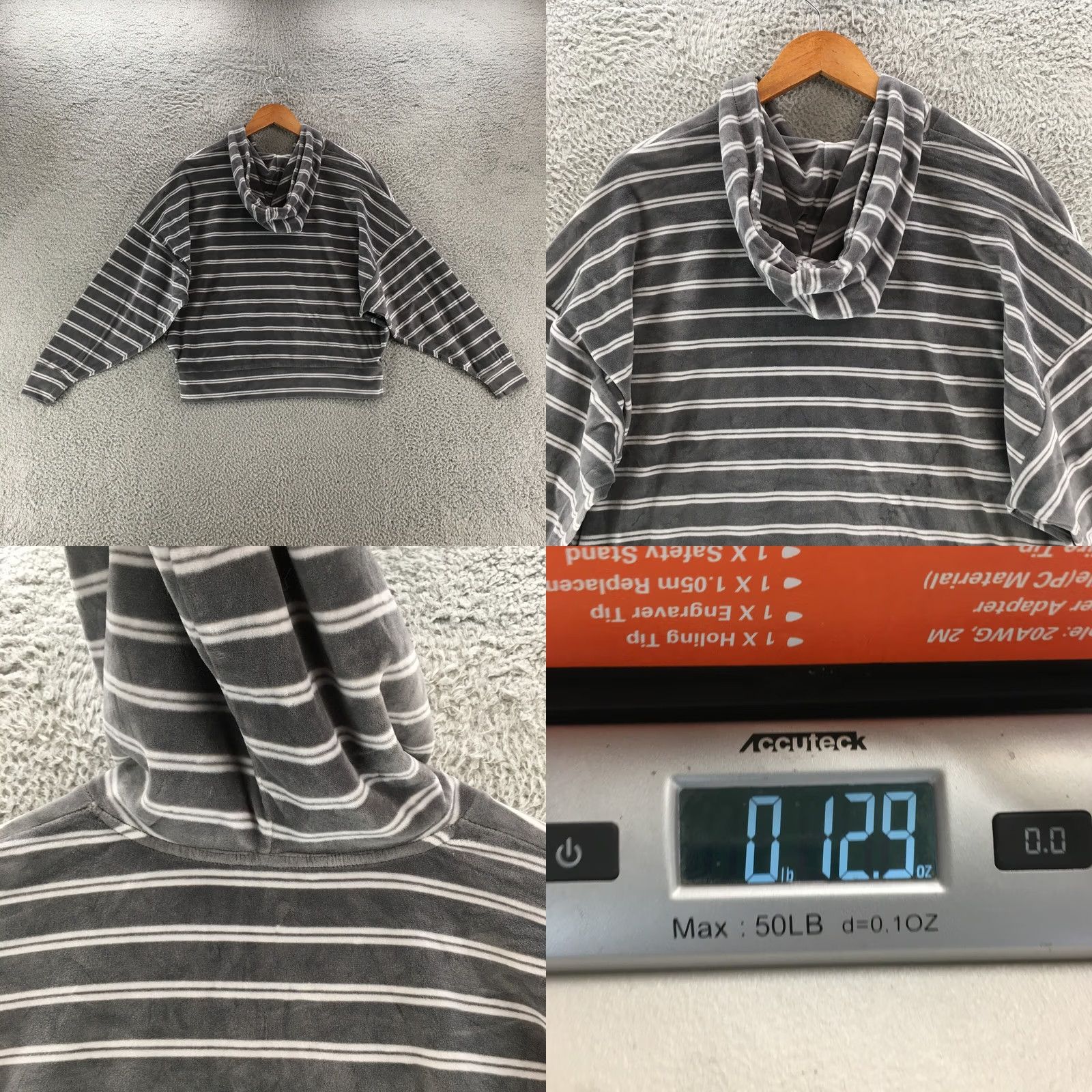 American Eagle Outfitters American Eagle Outfitters Hoodie Women's XS Gray Fleece Long Sleeve Pullover Sweatshirt Size XS / US 0-2 / IT 36-38 - 8 Thumbnail