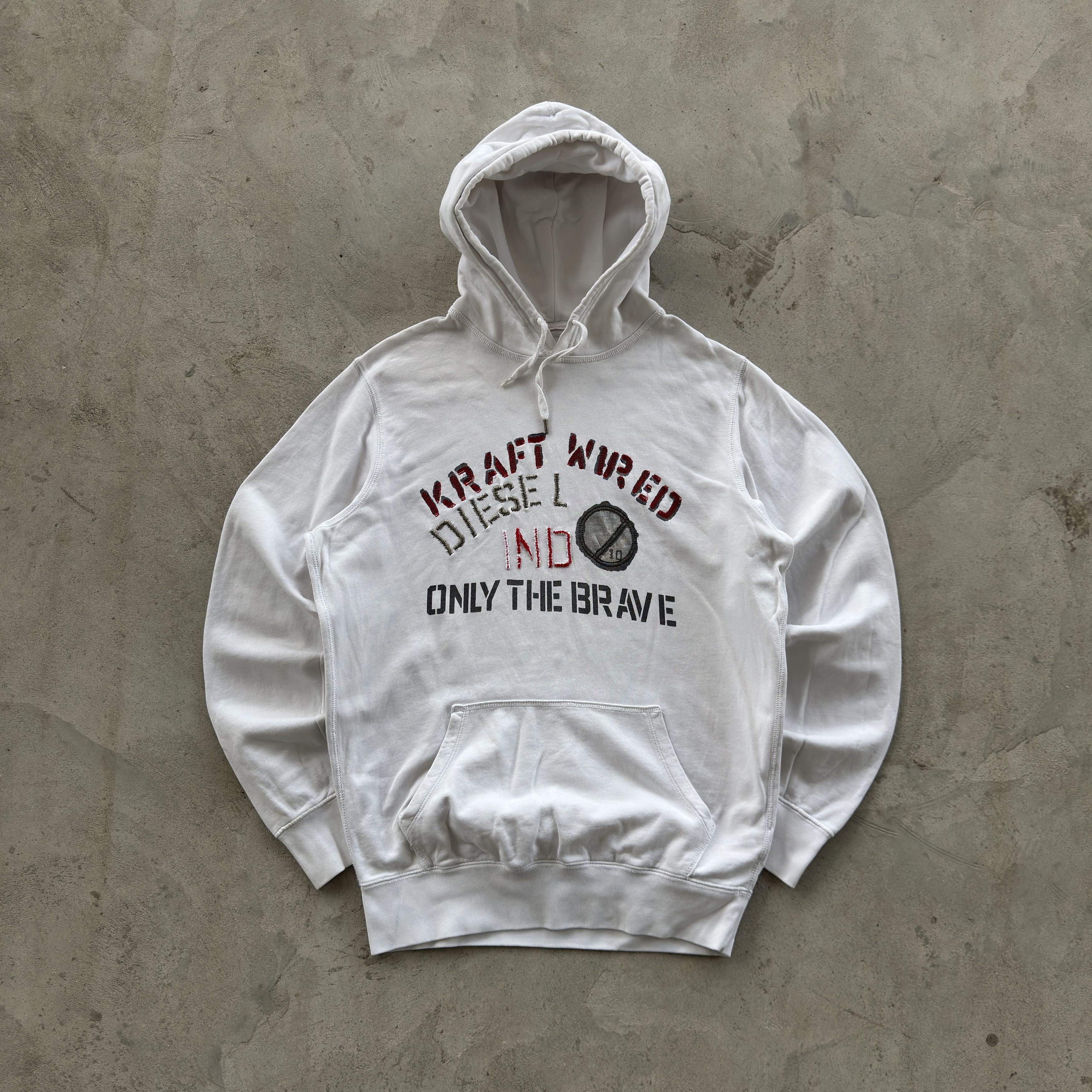 Diesel Vintage Diesel Only The Brave Hoodie White Large Size US L / EU 52-54 / 3 - 1 Thumbnail