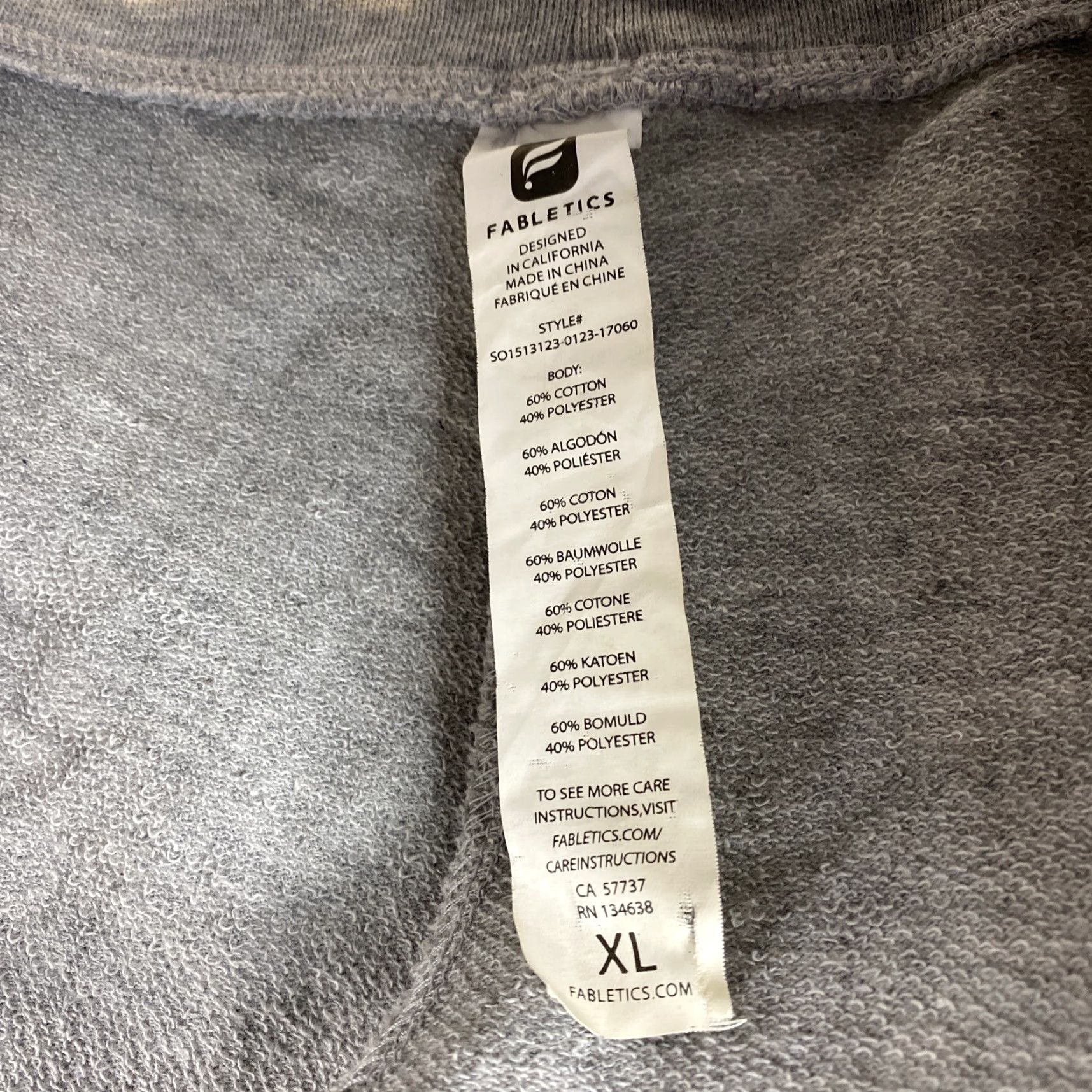 Fabletics VINTAGE Fabletics Women's Shorts XL Gray Lounge Luxe Terry Activewear 52-50 Size 40" / US 18 - 3 Thumbnail