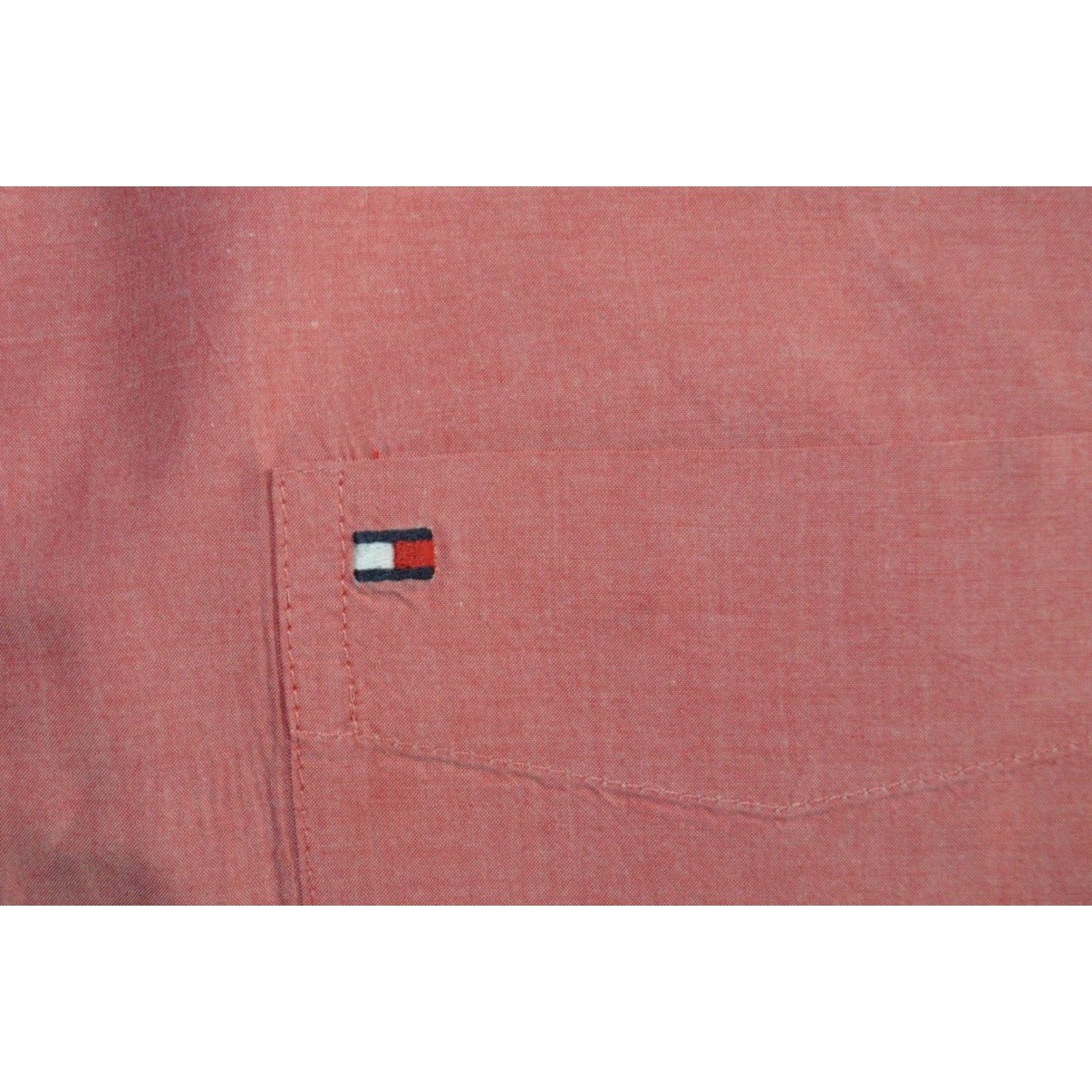 Tommy Hilfiger Tommy Hilfiger Classic Fit Button-Down Red Shirt Mens Large Cotton Shirt Size US L / EU 52-54 / 3 - 5 Thumbnail