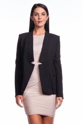 Halston Heritage Halston Heritage Relaxed Notch Lapel Black Blazer Size 6 Size M / US 6-8 / IT 42-44 - 1 Thumbnail