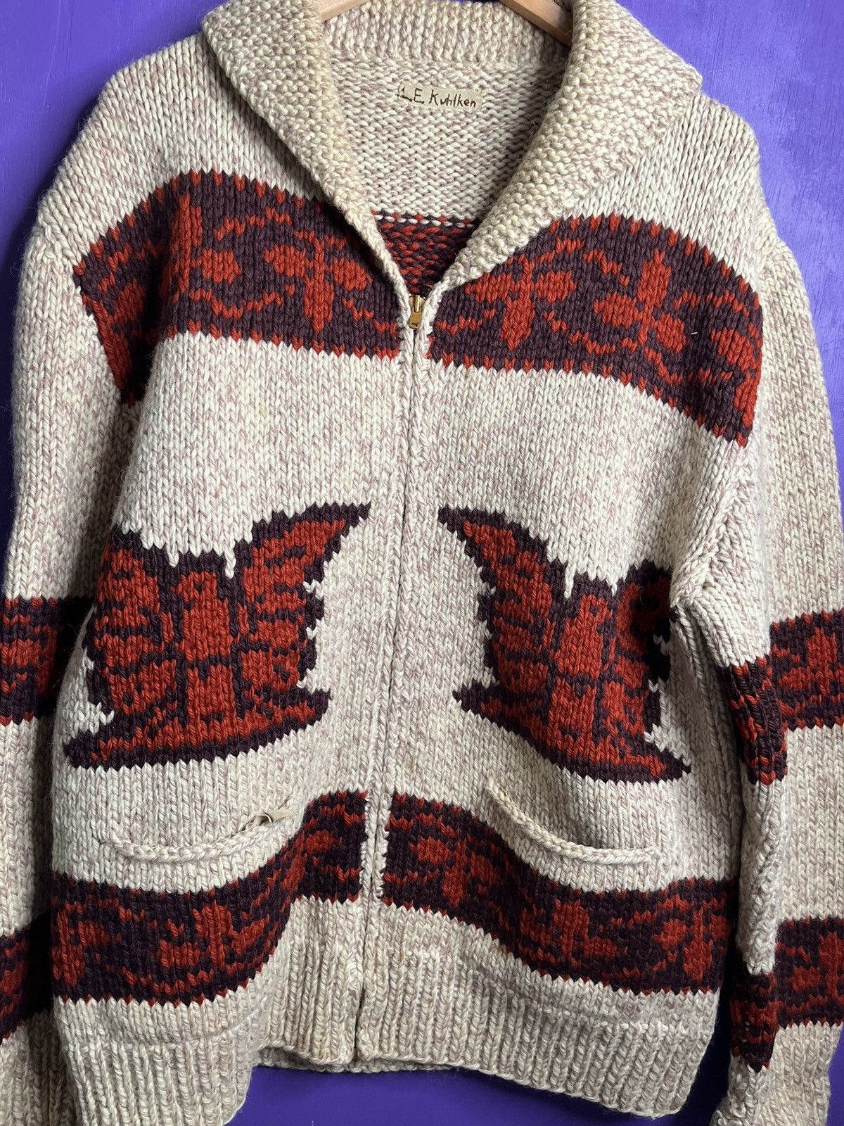 Vintage Vintage 60s/70s Red Eagle cowichan jacket Size US XL / EU 56 / 4 - 3 Thumbnail