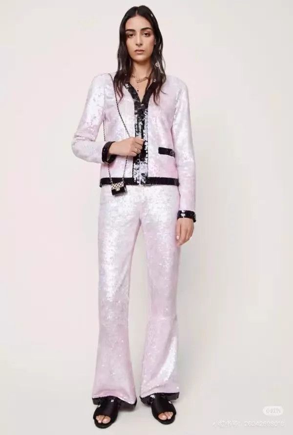 Chanel Chanel Full-body sequin two-pocket black sequin rolled-edg Size XS / US 0-2 / IT 36-38 - 8 Thumbnail