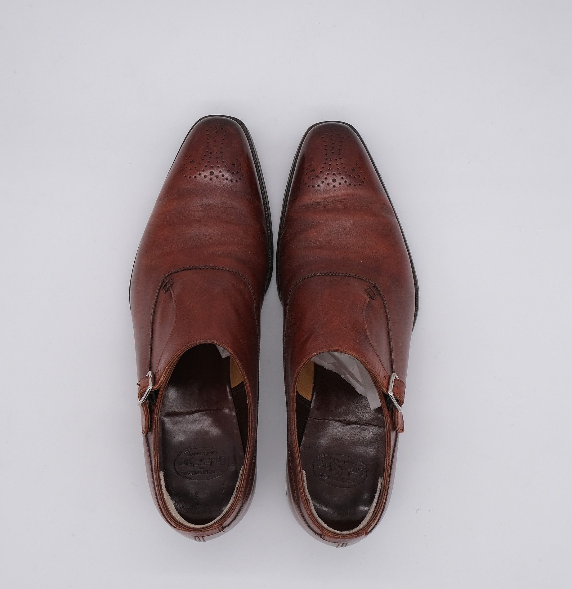 Crockett & Jones Crockett & Jones, red-brown monk shoes, size 8UK, Hand Grade Size US 9 / EU 42 - 4 Thumbnail
