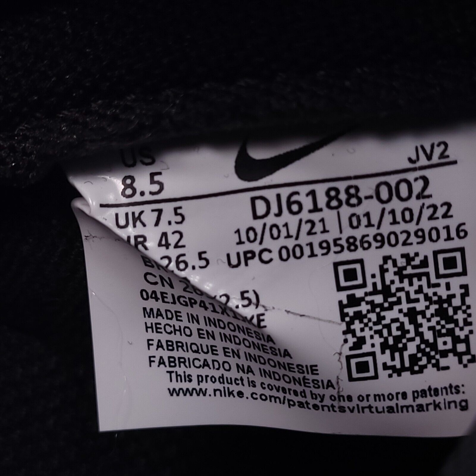 Nike Nike Dunk Low Retro Shoe Men Size 8.5 DJ6188-002 Black White Size US 8.5 / EU 41-42 - 8 Thumbnail