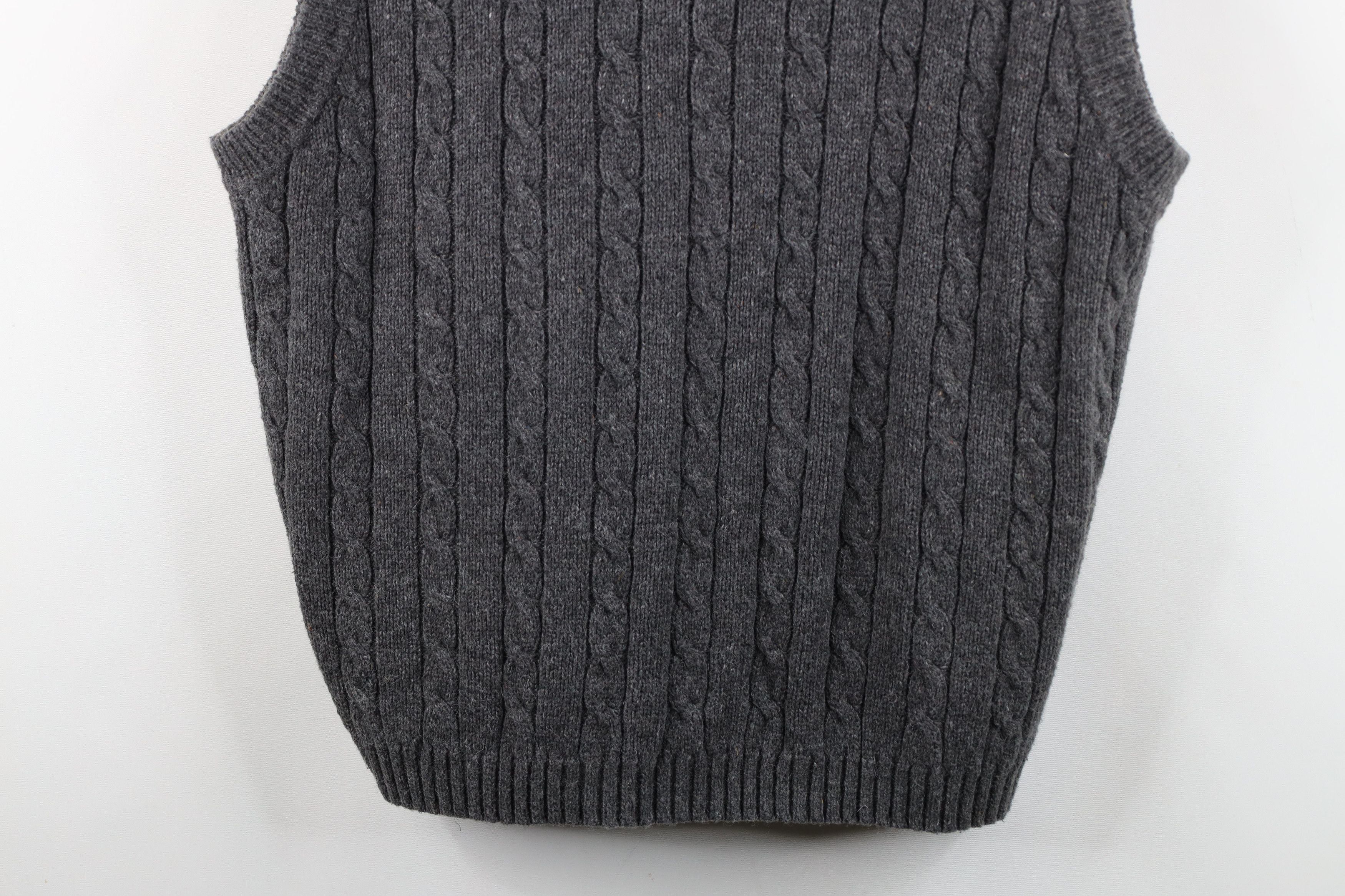 Vintage Vintage 90s Streetwear Blend Chunky Cable Knit Sweater Vest Size US XL / EU 56 / 4 - 3 Thumbnail