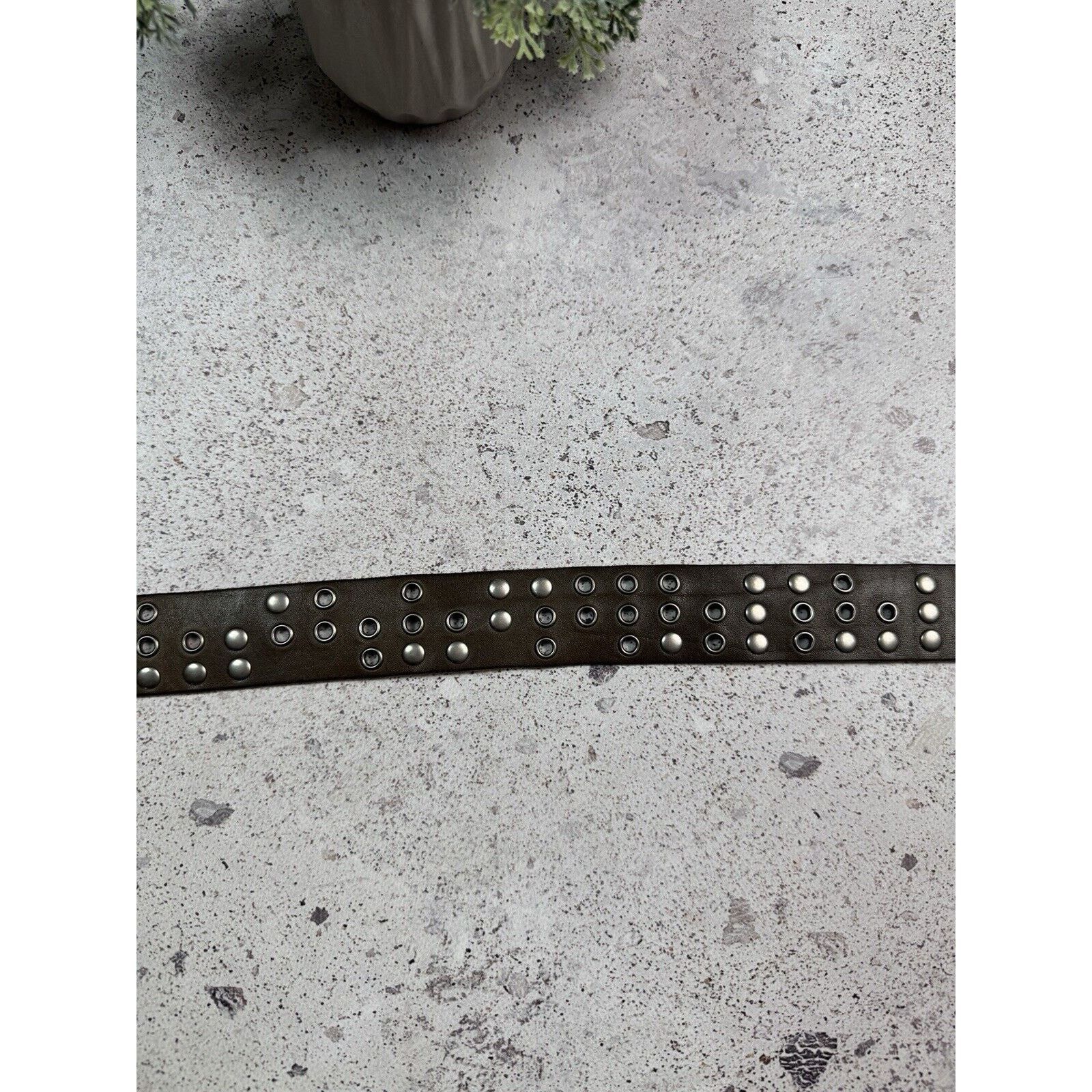 Other Vintage Punk Leather Belt Y2K Rhinestones Metal Spikes Size 34 - 9 Thumbnail