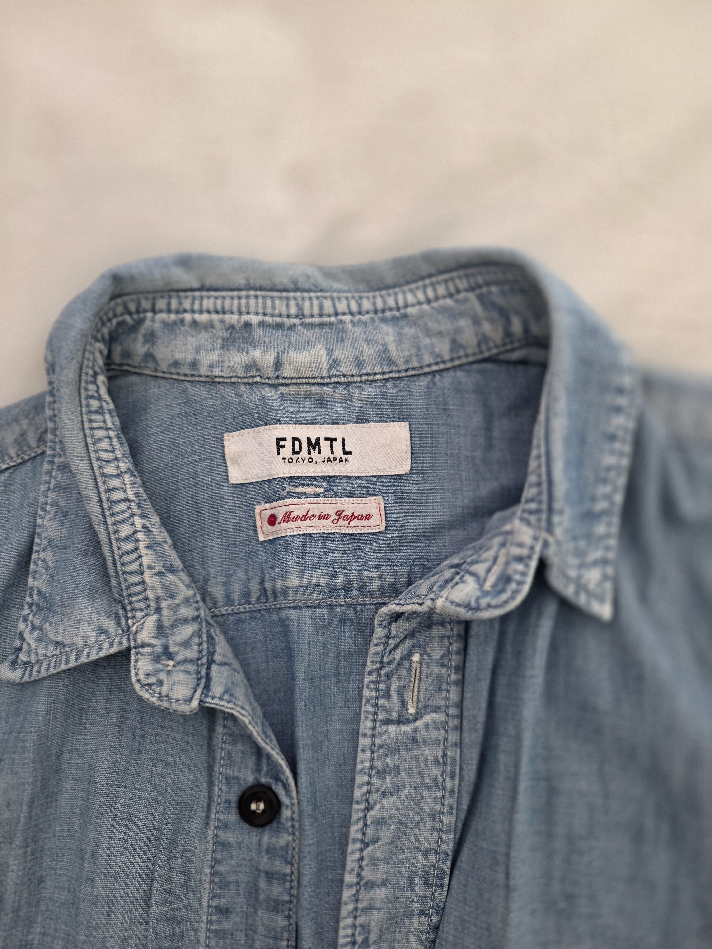 FDMTL FDMTL Men's Chambray Bandana shirt size 2 Size US M / EU 48-50 / 2 - 3 Thumbnail