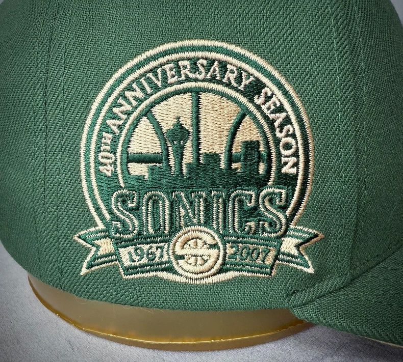 Bape × Mitchell & Ness × NBA NBA Seattle Super Sonics 40th Anniversary Baseball Hard Cap Size ONE SIZE - 5 Thumbnail