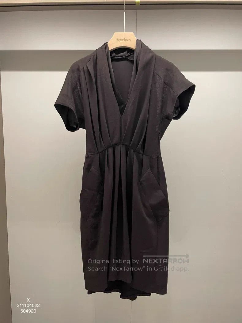 Brunello Cucinelli Brunello Cucinelli Dark Brown Wool Silk Two Piece Dress Size XS / US 0-2 / IT 36-38 - 1 Thumbnail