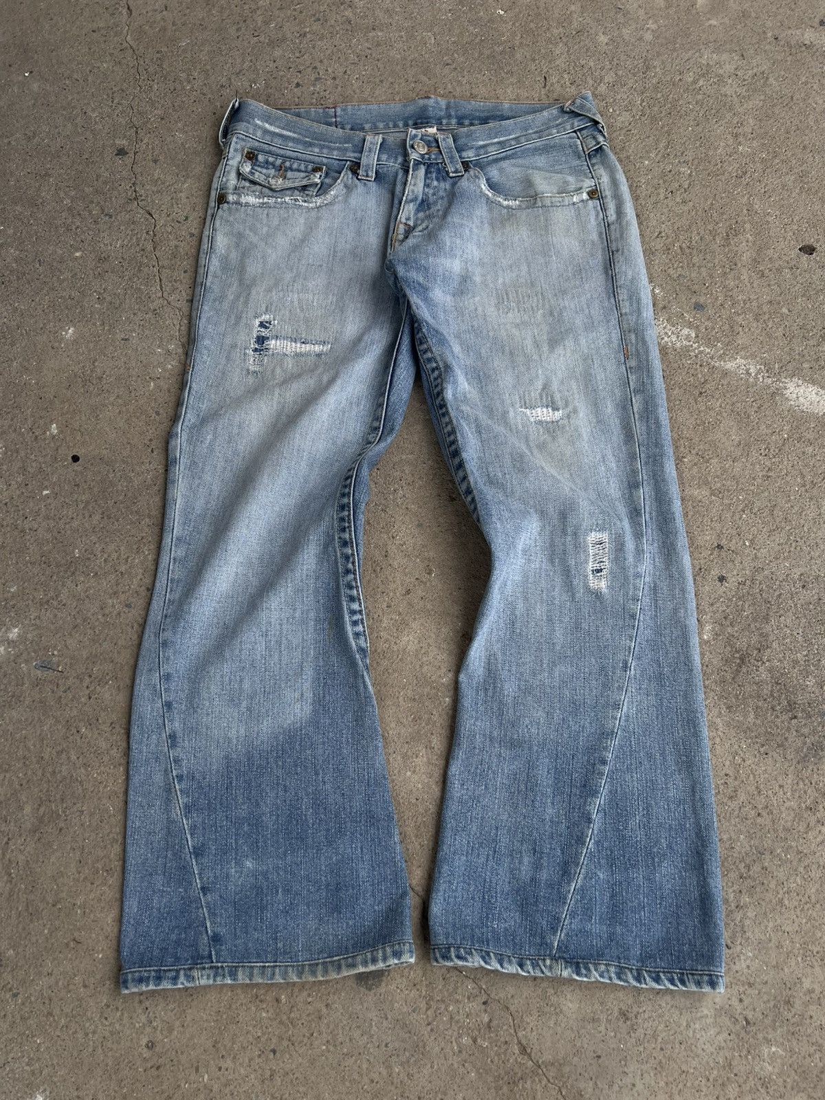 True Religion FLARED* VINTAGE TRUE RELIGION JEANS Size US 34 / EU 50 - 2 Thumbnail