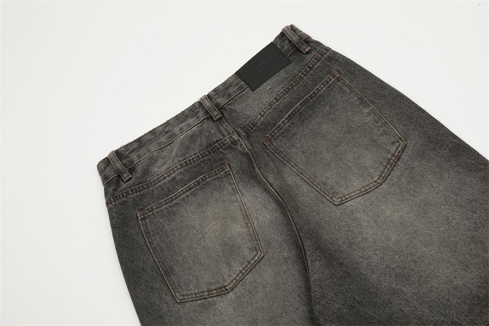 Japanese Brand × Jean Men's high street retro trend washed distressed loose jeans Size US 32 / EU 48 - 5 Thumbnail