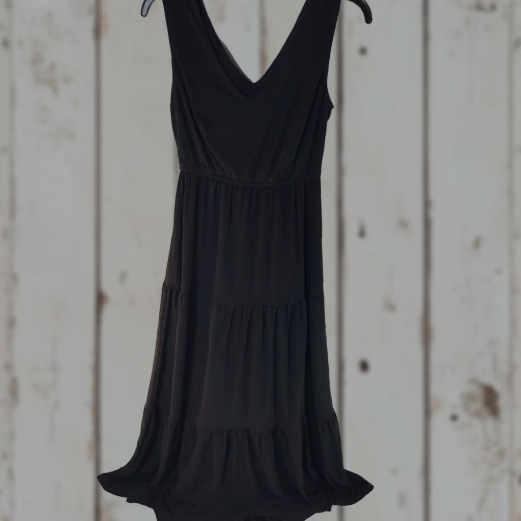 Vintage VINTAGE Emma & Michele Black Maxi Dress Womens Size S Sleeveless Ruffle Bow Modern Party/Cocktail Size S / US 4 / IT 40 - 1 Thumbnail