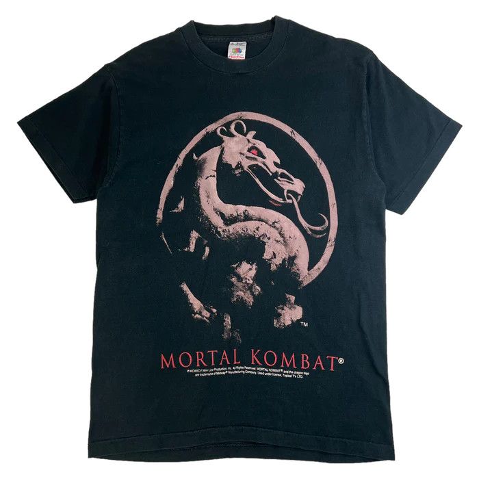 image of Vintage 1995 Mortal Kombat Tee Black, Men's (Size XL)