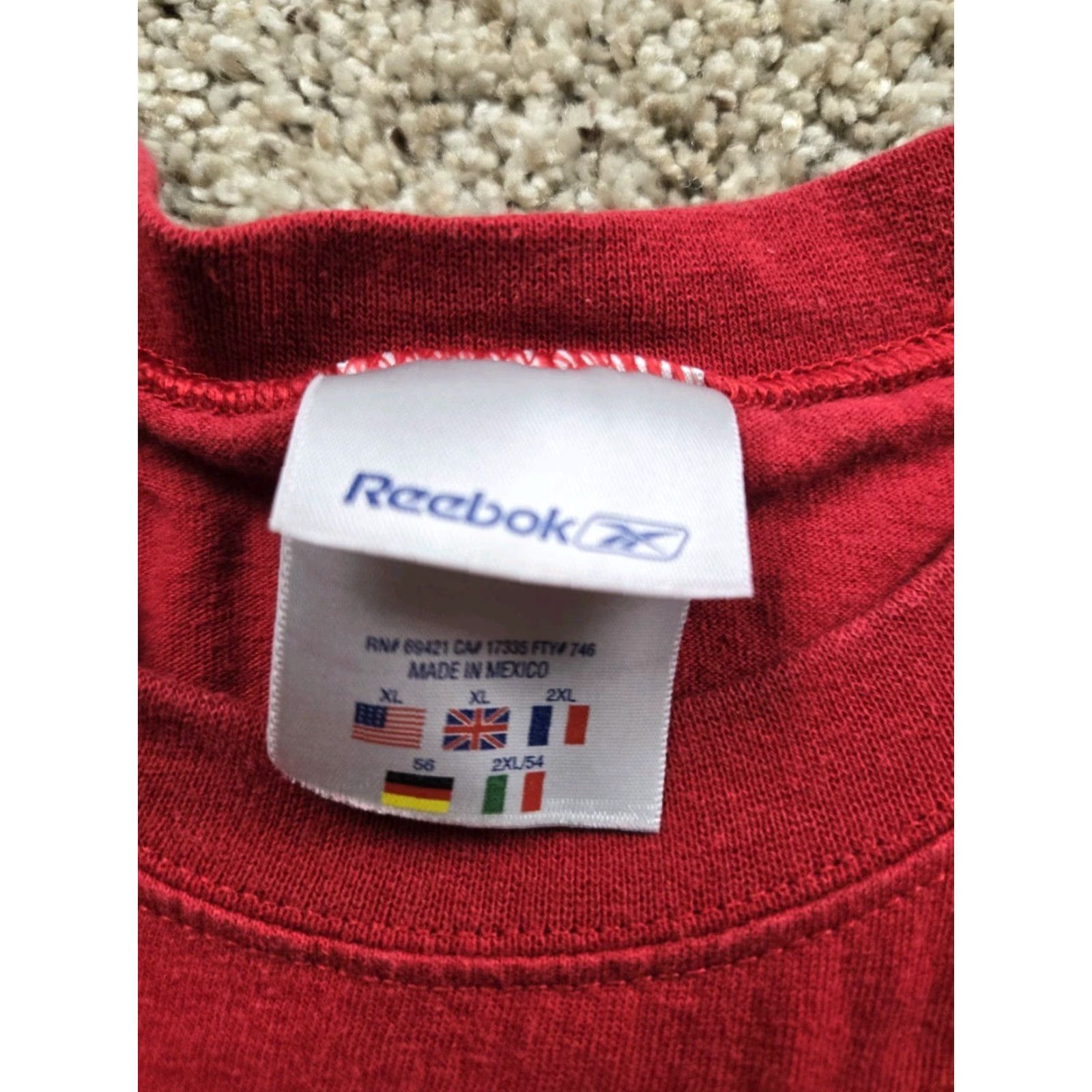 Reebok VINTAGE Reebok Tank Top Shirt XL Mens Red Sleeveless Graphic Training Y2K Shirt Size US XL / EU 56 / 4 - 6 Thumbnail