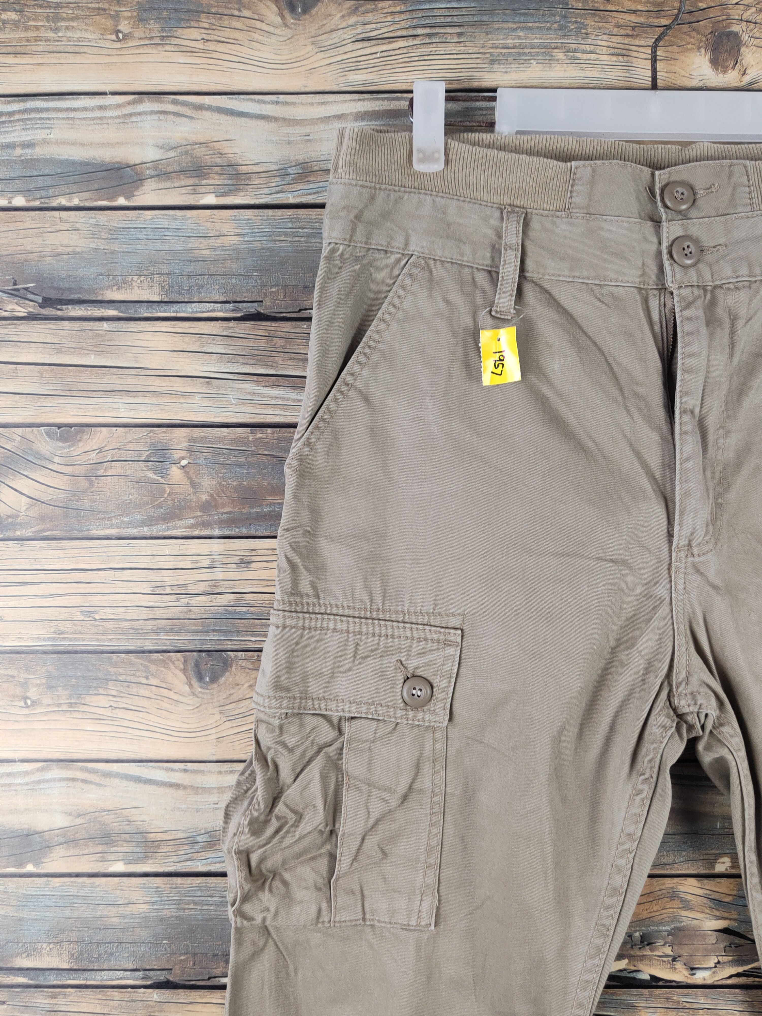 Japanese Brand DL Dominate double waist Beige Multipocket Cargo Pants #1957 Size US 32 / EU 48 - 3 Thumbnail
