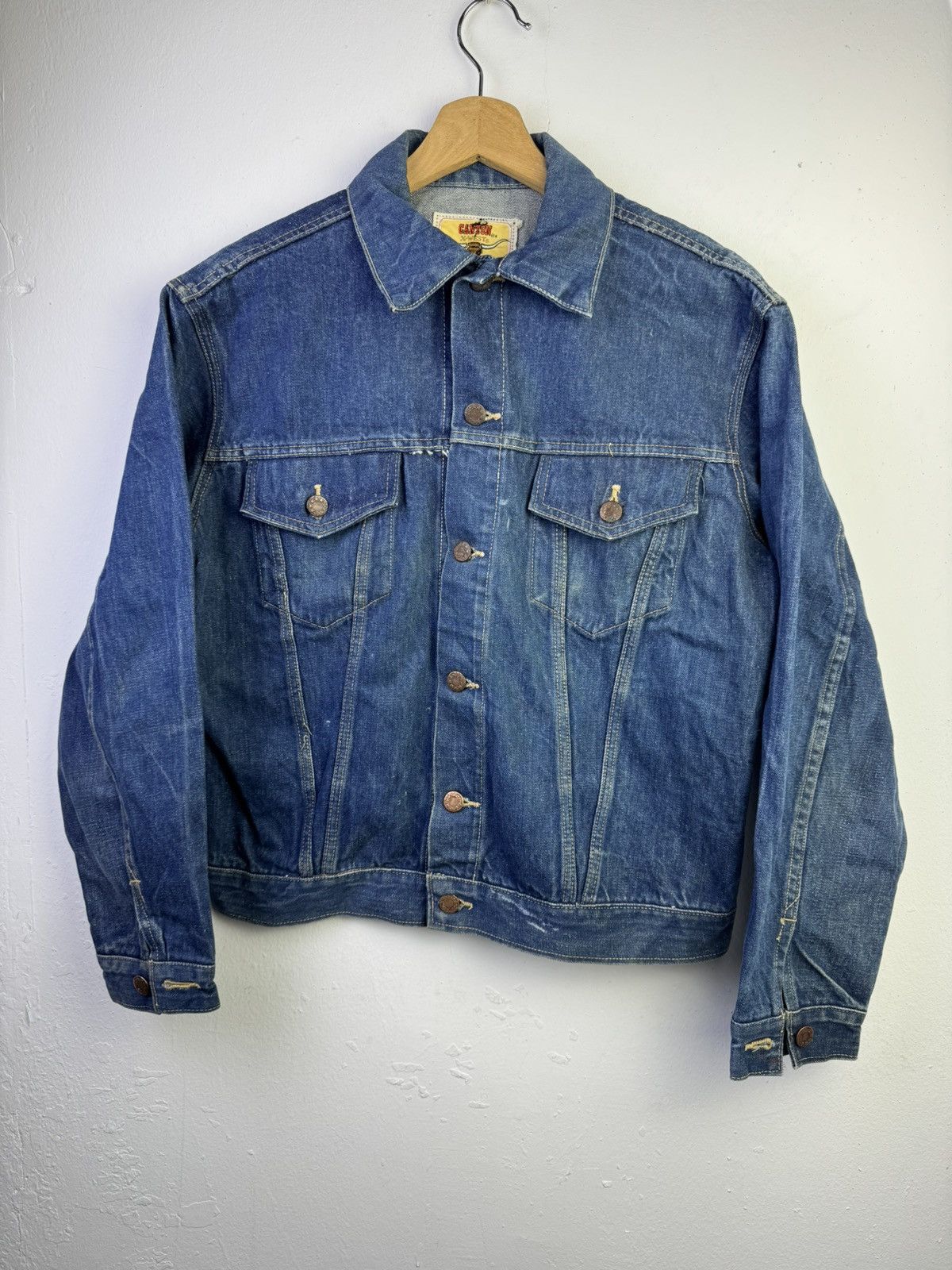 Vintage vintage 70s Canton X-West denim jacket Size US L / EU 52-54 / 3 - 3 Thumbnail