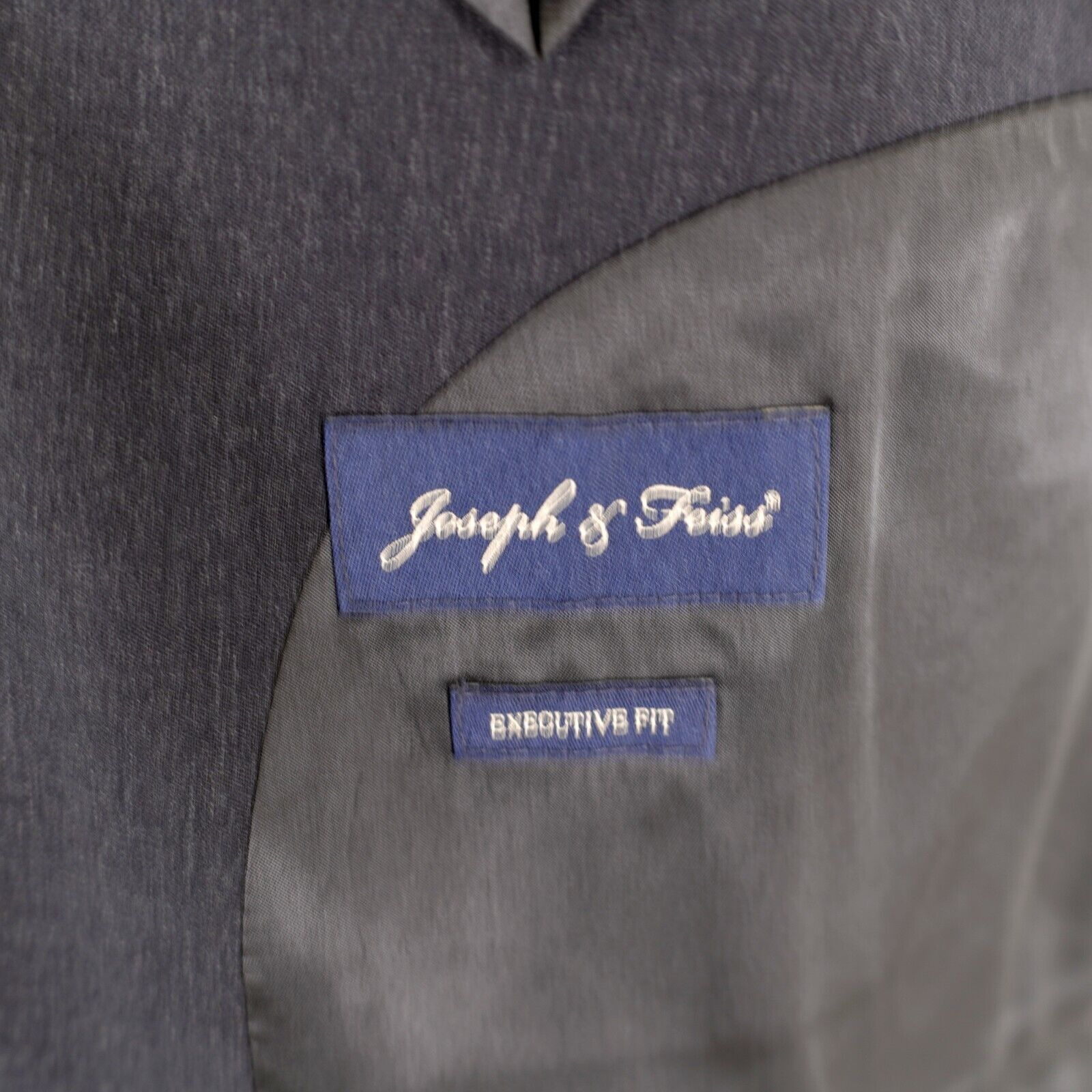 Joseph & Feiss Joseph & Feiss Executive Fit Wool Gray 2 Button Suit Jacket Size 46R - 9 Thumbnail
