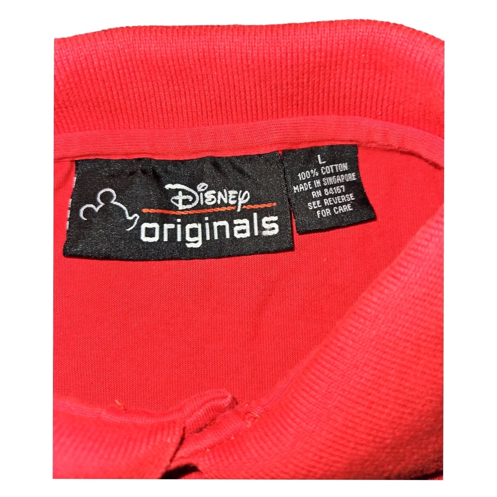 Disney VINTAGE Disney Originals Polo Shirt Large Men's Short Sleeve Red Embroidered Shirt Size US L / EU 52-54 / 3 - 2 Thumbnail