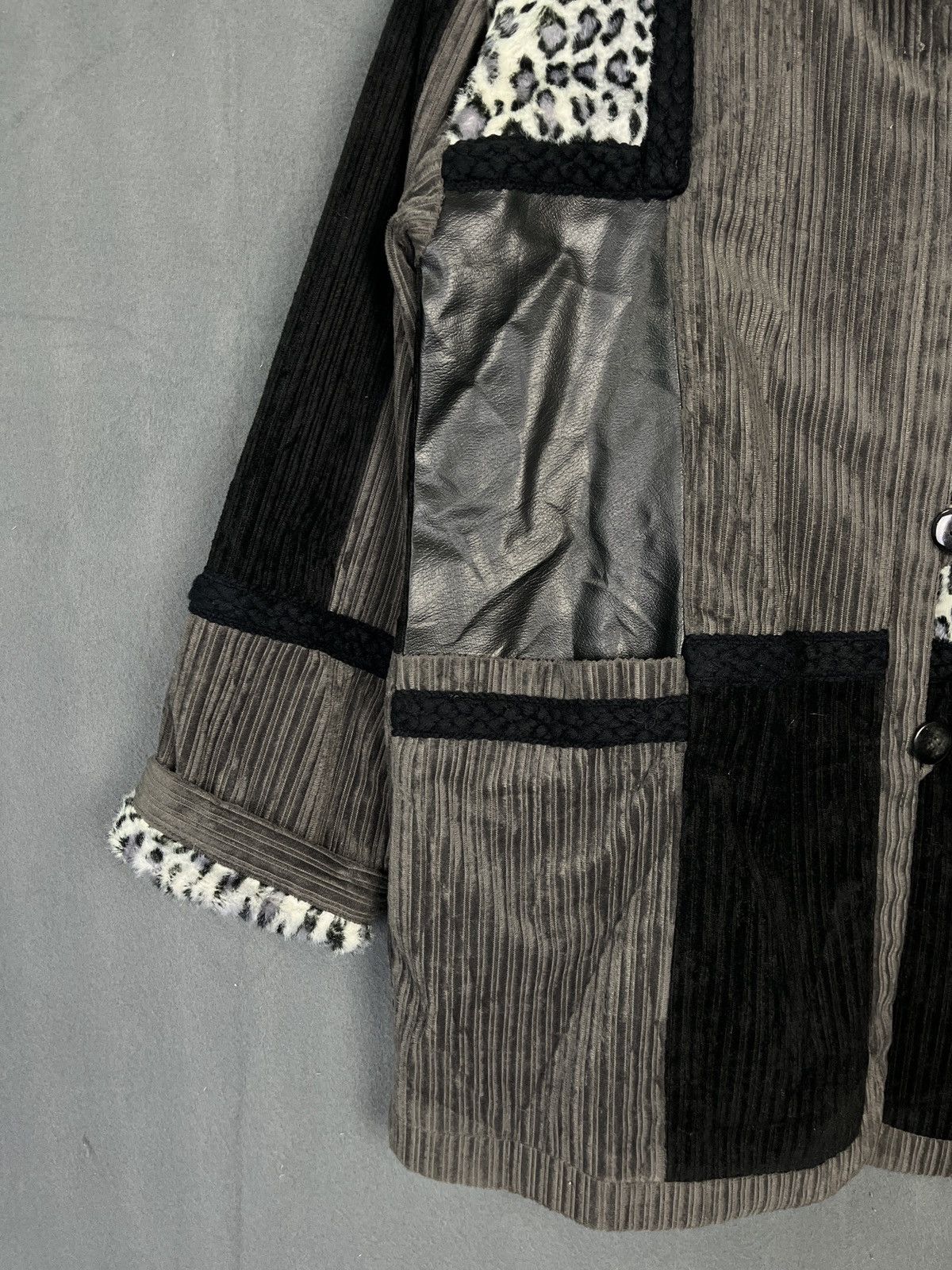 Beauty Beast × Genuine Leather × Japanese Brand Rapido Spirit Patchwork Leather Corduroy Jacket Size US L / EU 52-54 / 3 - 4 Thumbnail