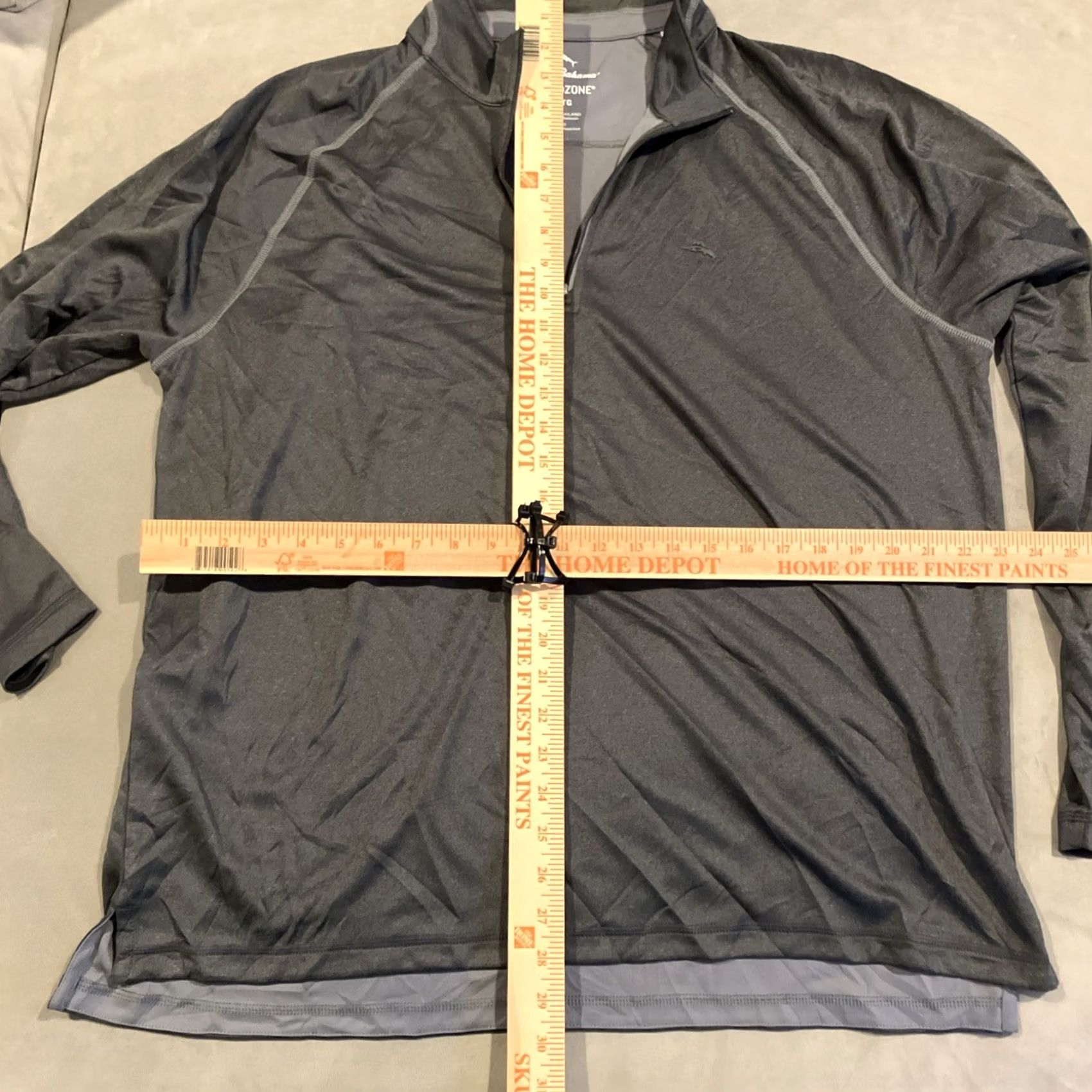 Tommy Bahama Tommy Bahama Island Zone Quarter Zip Pullover Shirt Men XL Charcoal Size US XL / EU 56 / 4 - 4 Thumbnail