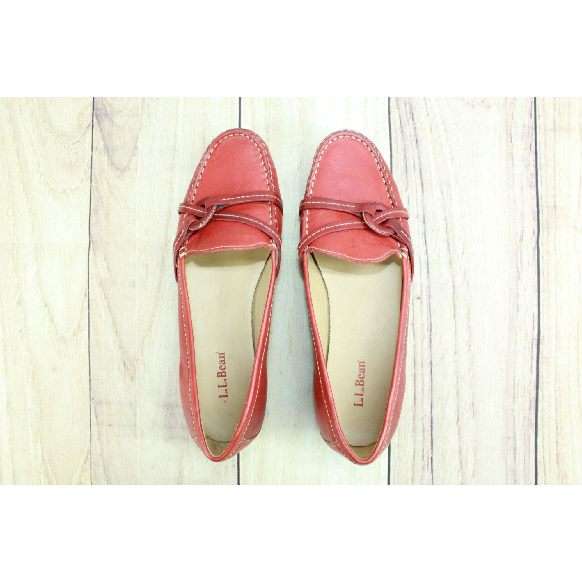 L.L. Bean × Leather LL Bean Women's Comfort Casual Flat Loafer Shoes Size US 8 / IT 38 - 7 Thumbnail