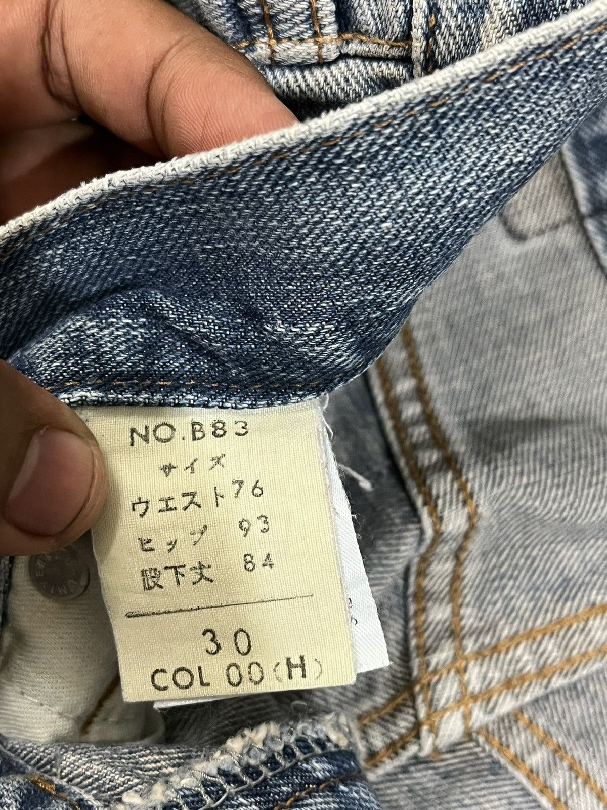 Blue Blue Japan × Japanese Brand Vintage Blue Way Distressed Denim Size US 31 - 11 Thumbnail