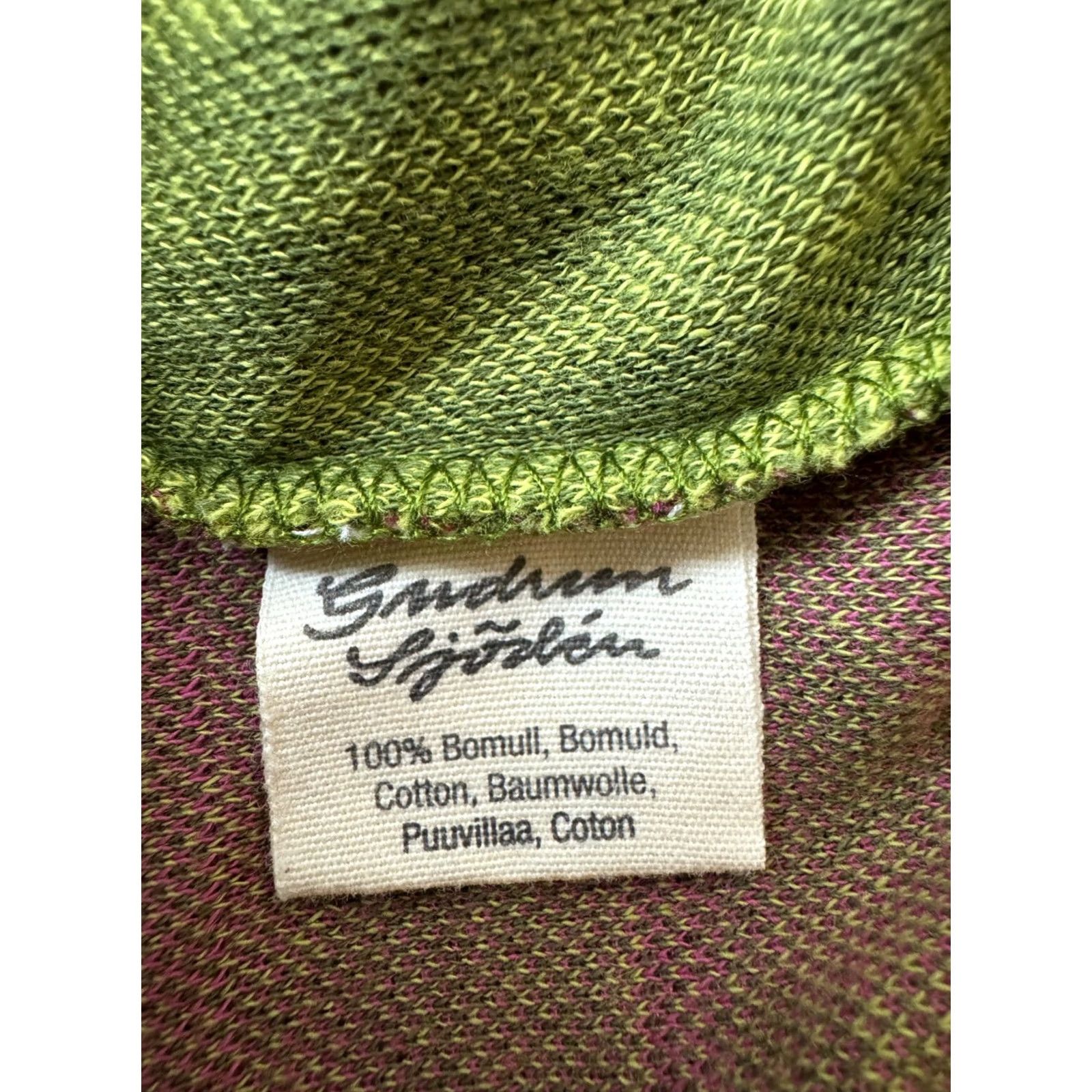Vintage Gudrun Sjoden womens green cotton Dress Size M Size M / US 6-8 / IT 42-44 - 5 Thumbnail
