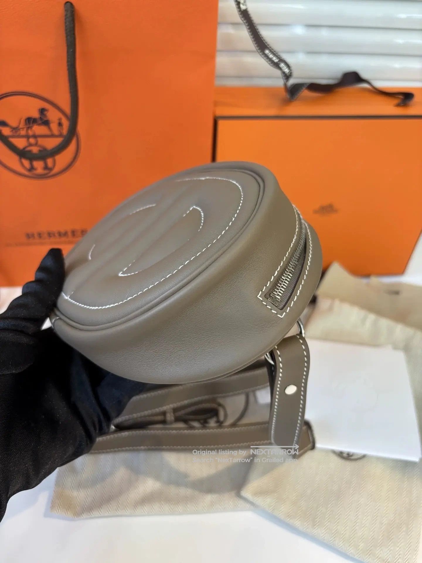 Hermes Hermes In-the-Loop Pig-Nose Waist Bag Grey Size ONE SIZE - 3 Thumbnail