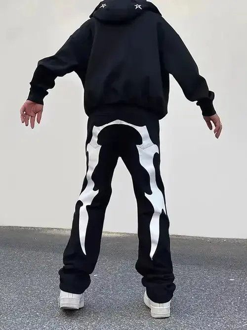 Japanese Brand × Jean Street Vintage Letter Embroidered Bone Spur Print Jeans Size US 32 / EU 48 - 4 Thumbnail