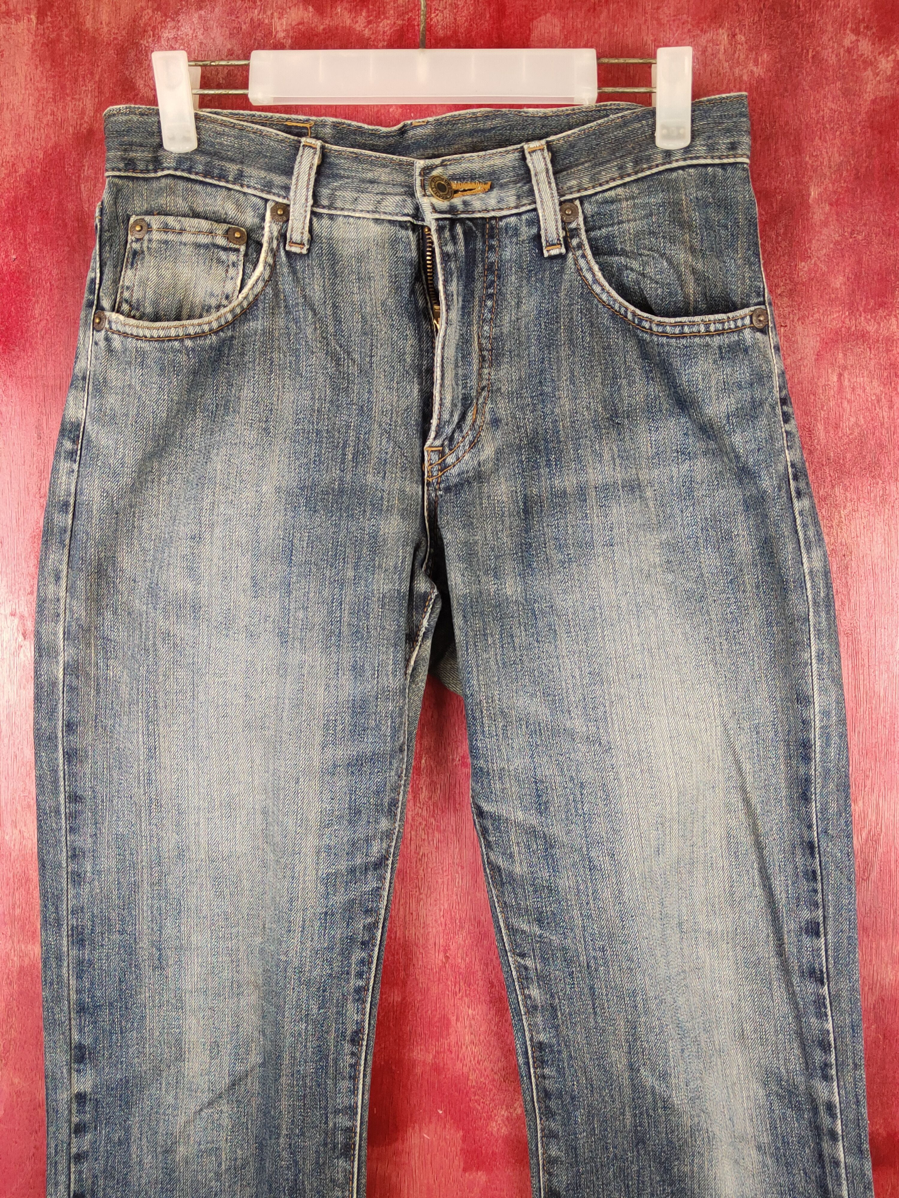 Edwin Edwin Dark Blue Faded Distressed Ripped Jeans #S1640 Size US 28 / EU 44 - 2 Thumbnail