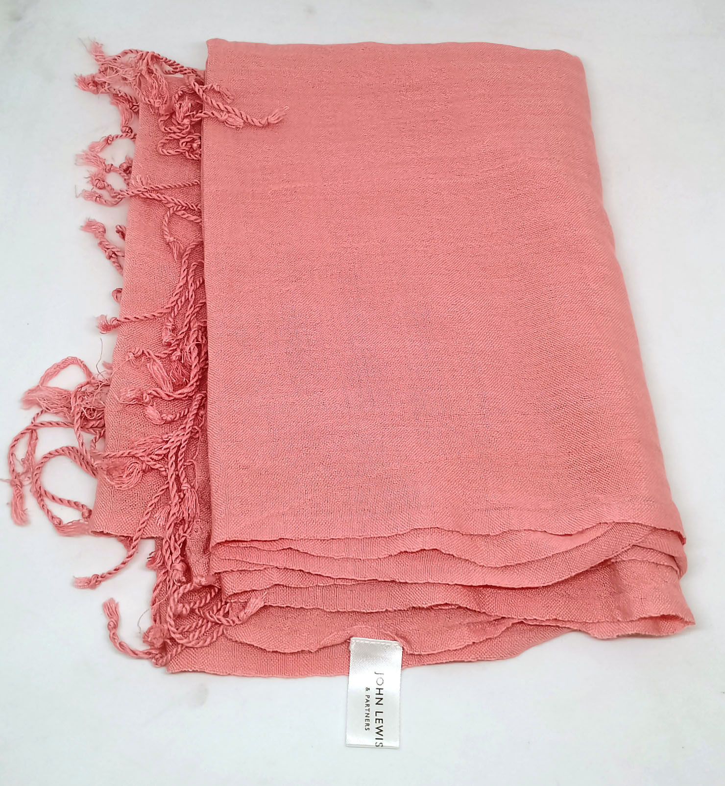 Other John Lewis Cream Wool & Viscose Scarf, size - 175x55 cm Size ONE SIZE - 2 Thumbnail