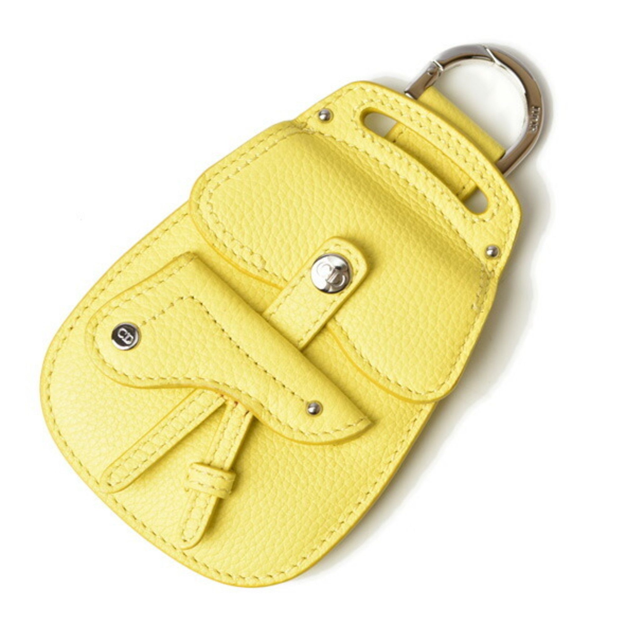 image of Christian Dior Dior Card Case Coin Wallet Saddle Bag Motif Yellow 2Sdkh144Ymj, Women's