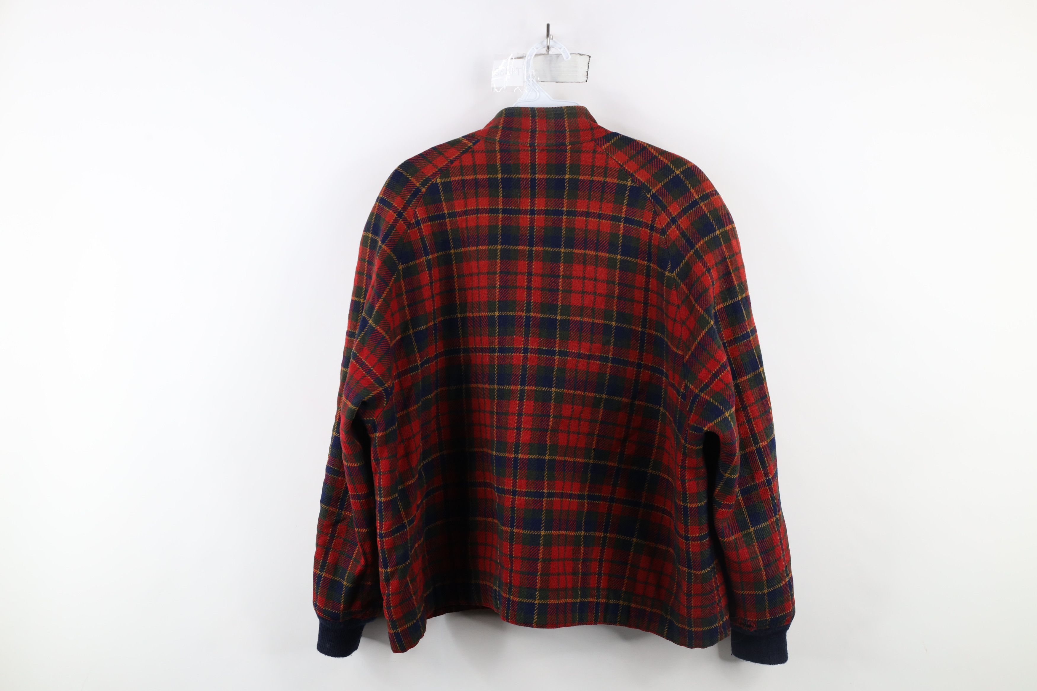 Pendleton × Vintage Vintage 90s Pendleton Cafe Racer Bomber Jacket Plaid USA Size L / US 10 / IT 46 - 17 Thumbnail
