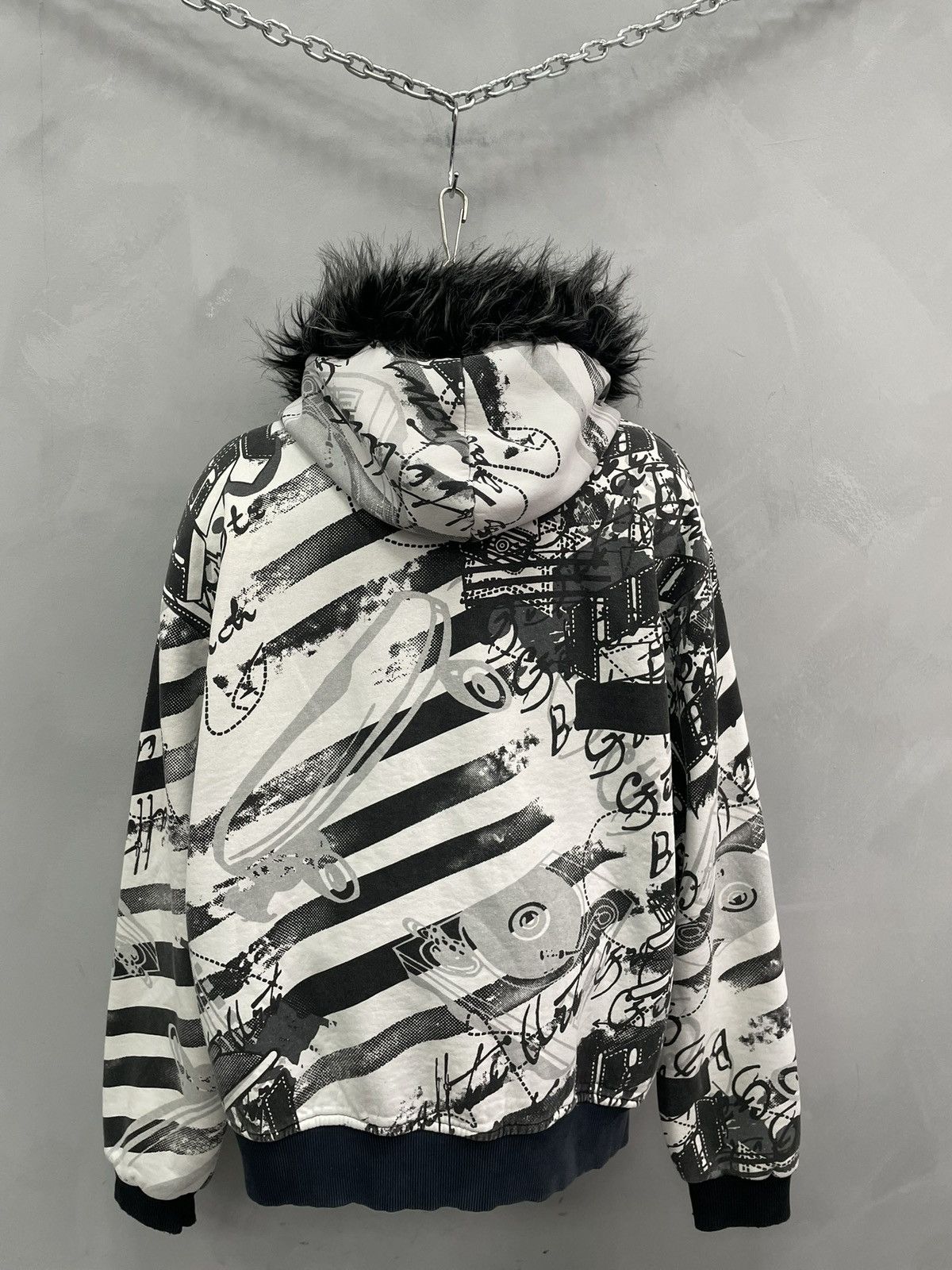 Ed Hardy Rare Fur Ed Hardy over print hoodie y2k if six was nine Size US L / EU 52-54 / 3 - 8 Thumbnail