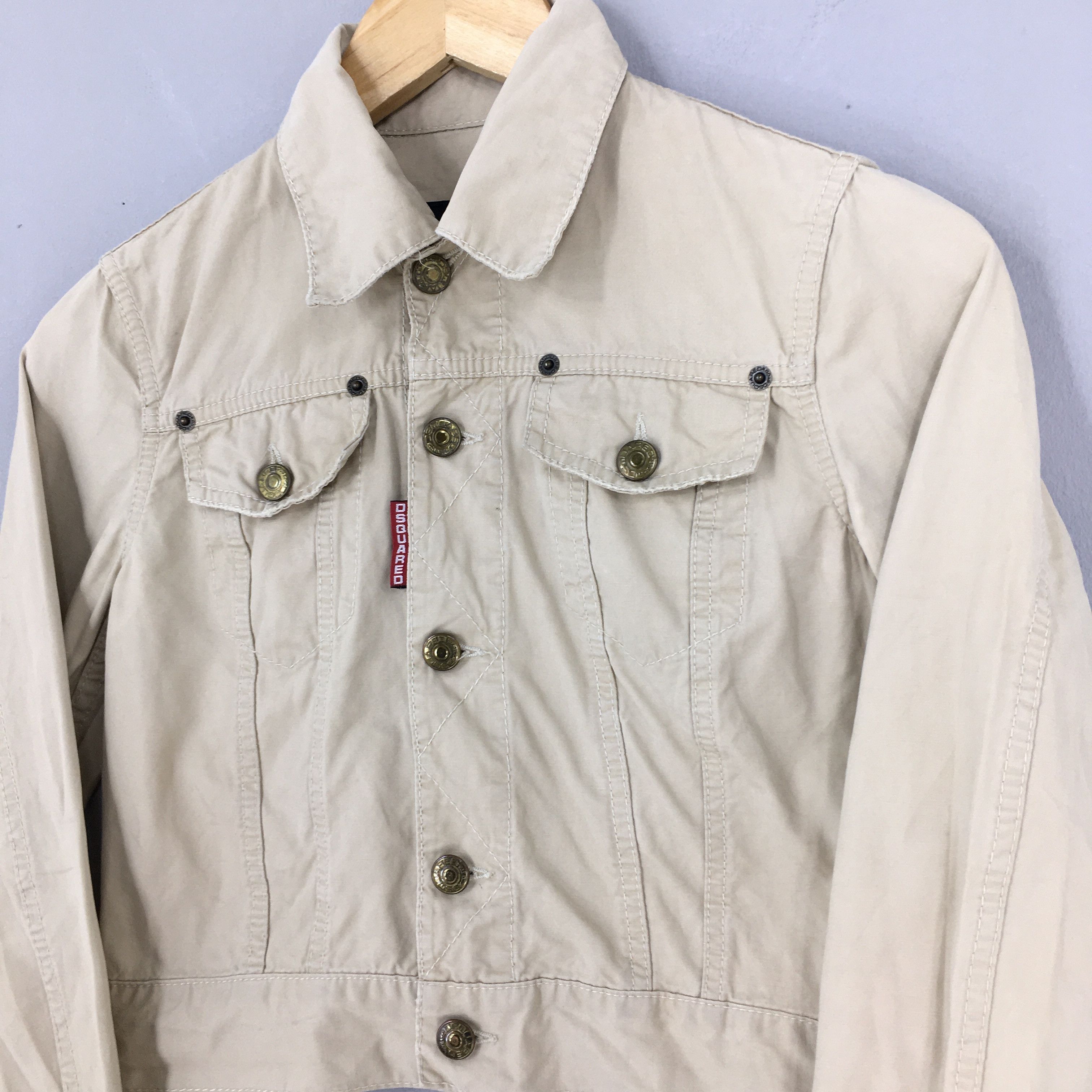 Dsquared2 × Vintage Dsquared Crop Top Women Denim Jacket Trucker Small Size S / US 4 / IT 40 - 4 Thumbnail