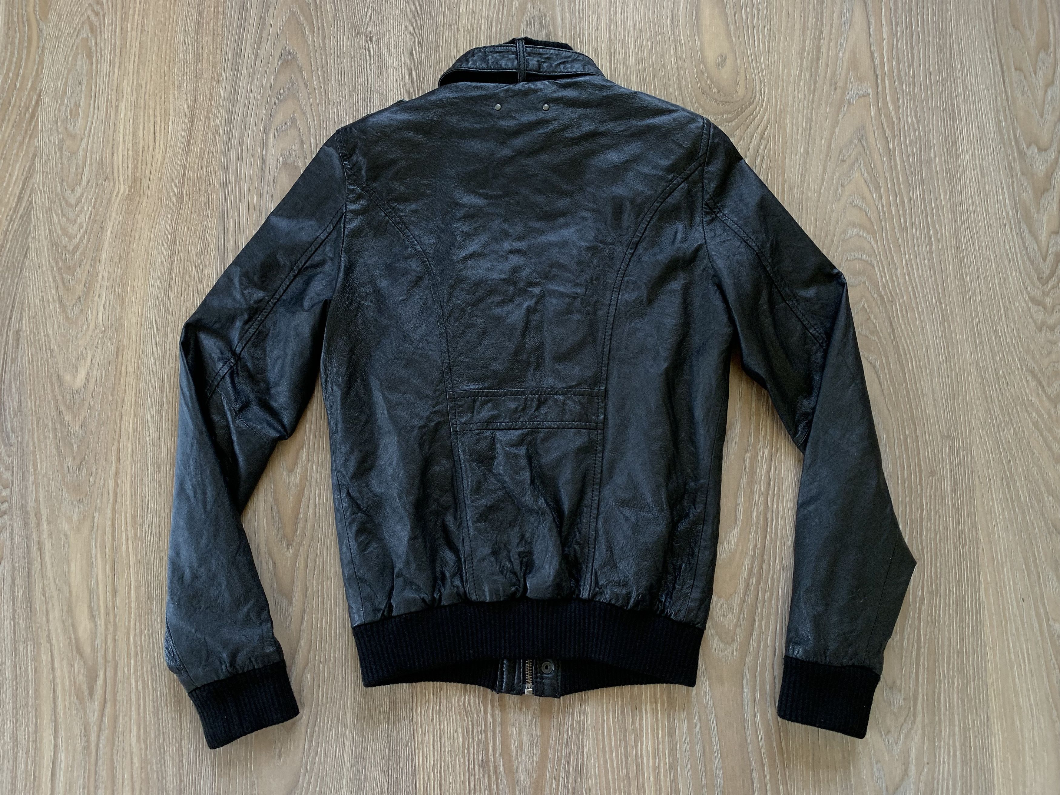 Other No Name Black Leather Bomber Jacket Size S / US 4 / IT 40 - 3 Thumbnail