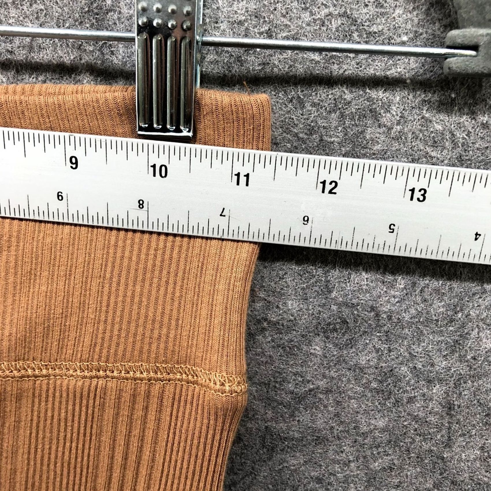 Vintage NWT Aerie Ribbed Midi Skirt Womens XS Tan Pull On Side Slits Bodycon Stretch Skirt Brown Cotton Knit Slit Summer Spring Womens XS Tan Size 26" / US 2 / IT 38 - 5 Thumbnail