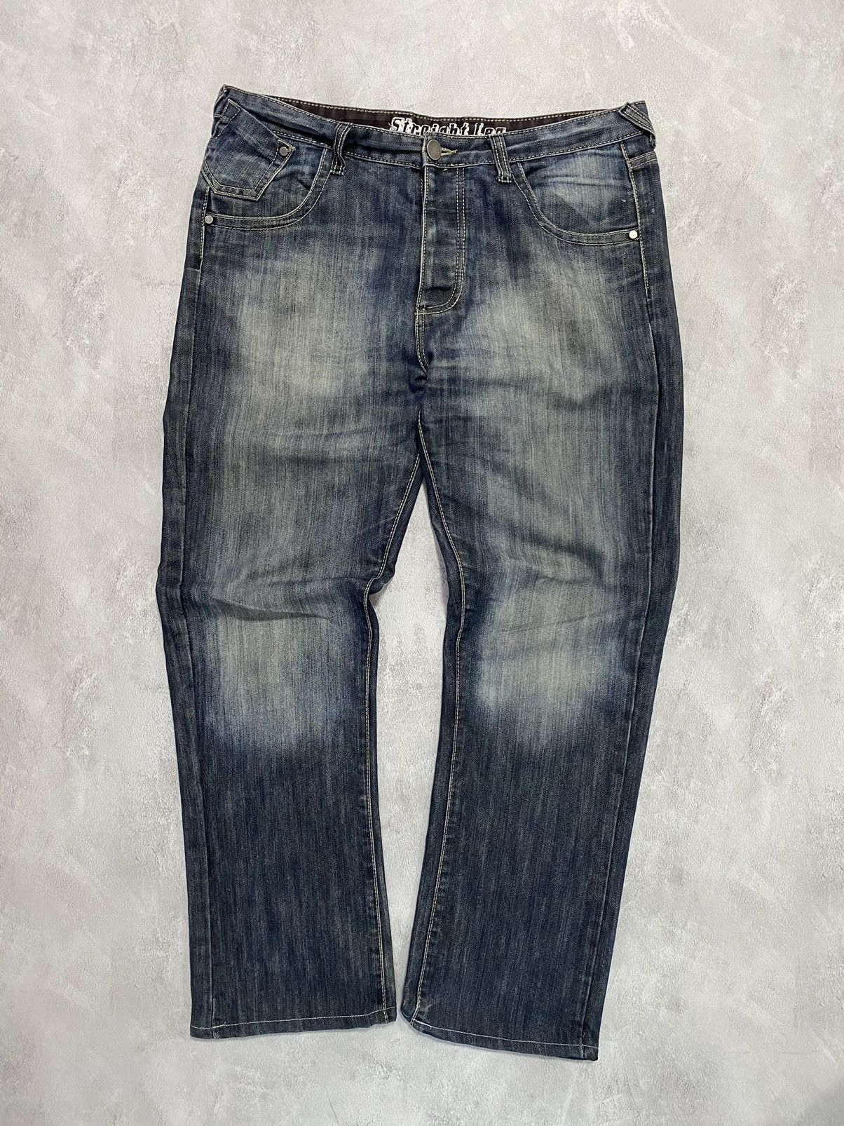 Japanese Brand × Vintage 🩻 Vintage Straight Leg Jeans Pants Distressed Style Size US 36 / EU 52 - 1 Thumbnail