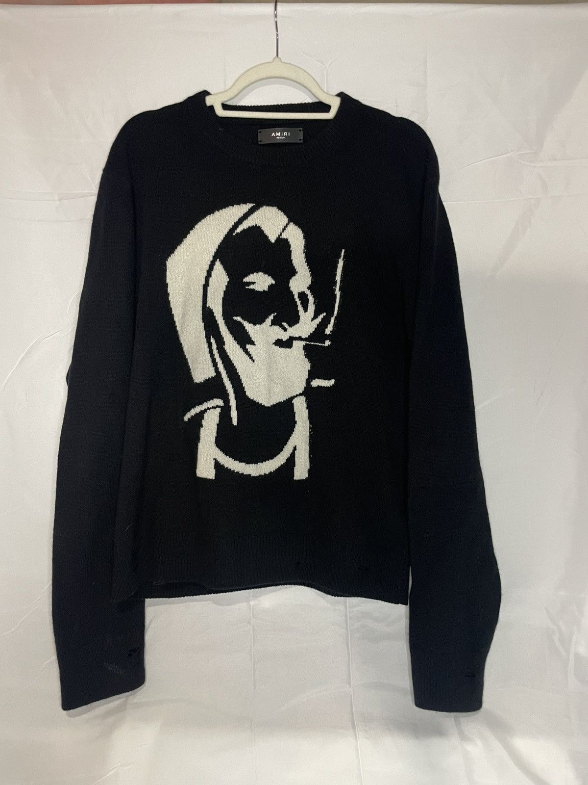 Amiri Amiri Raw Logo Smoke Knit Crewneck Brand New Size US M / EU 48-50 / 2 - 1 Thumbnail
