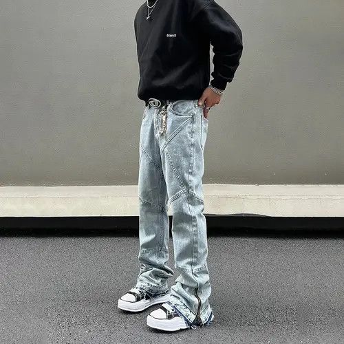 VIBE Jeans Street Fashion Y2k Trousers Baggy Hip Hop Punk Pants Size US 30 / EU 46 - 2 Thumbnail