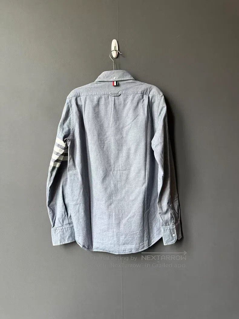 Thom Browne Thom Browne Blue Sleeve Logo Shirt Size US M / EU 48-50 / 2 - 2 Thumbnail