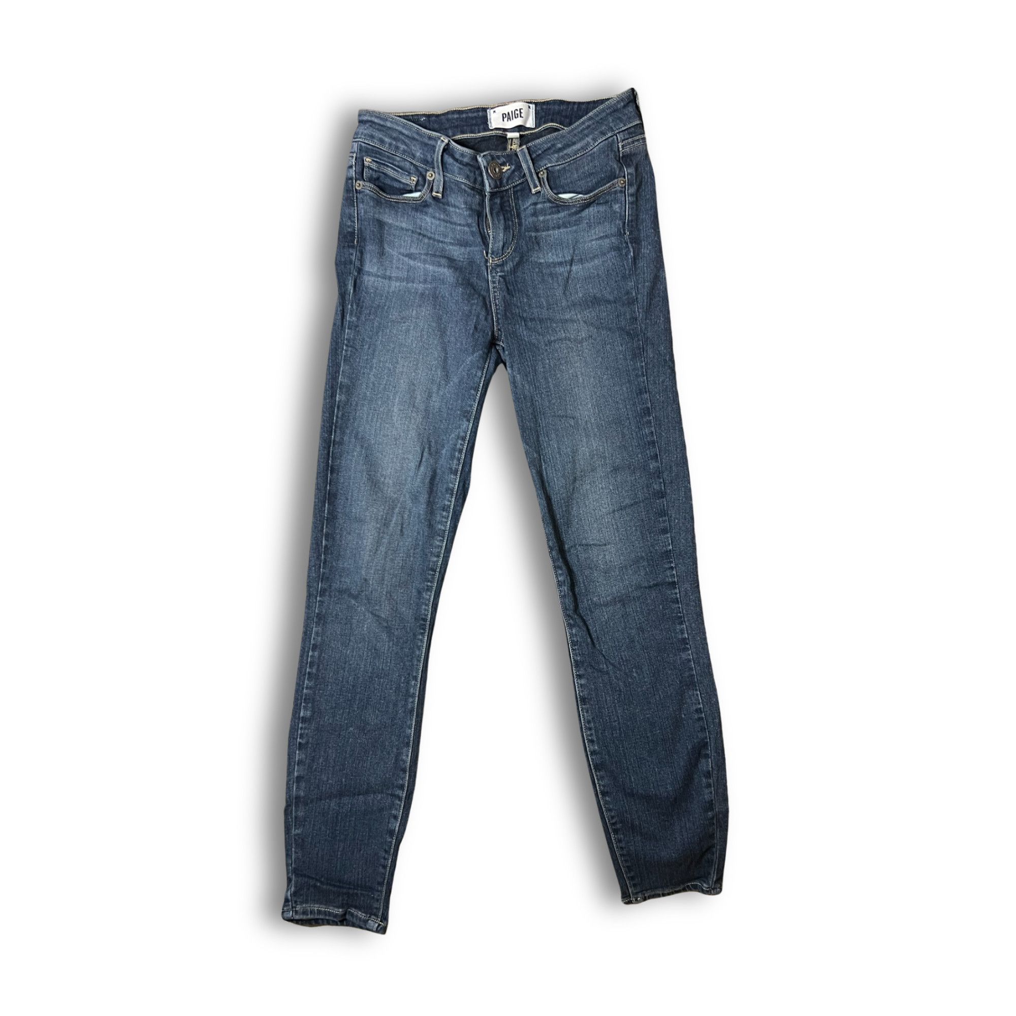 Paige Paige Verdugo Crop Denim Jeans Womens XXS Size 26 Blue Skinn Size 26" / US 2 / IT 38 - 2 Thumbnail