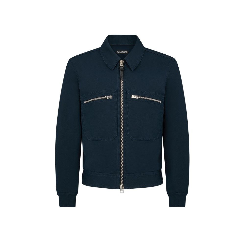 Tom Ford o1loc1c0525 OBS003 Blouson Jacket in Blue Size US S / EU 44-46 / 1 - 1 Thumbnail