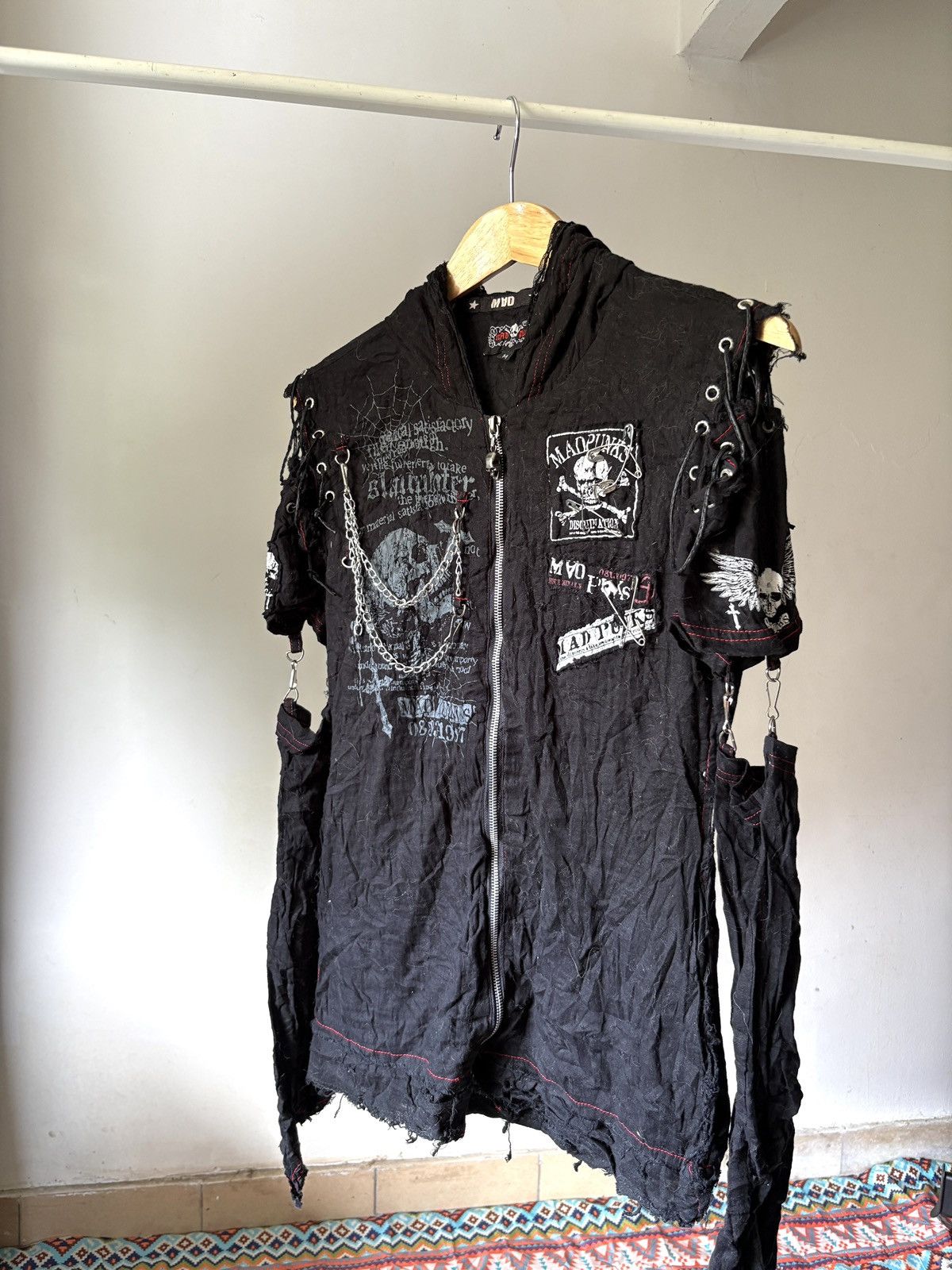 Japanese Brand Mad Punks Anarchic Gothic Punk Zip Up Size M / US 6-8 / IT 42-44 - 6 Thumbnail
