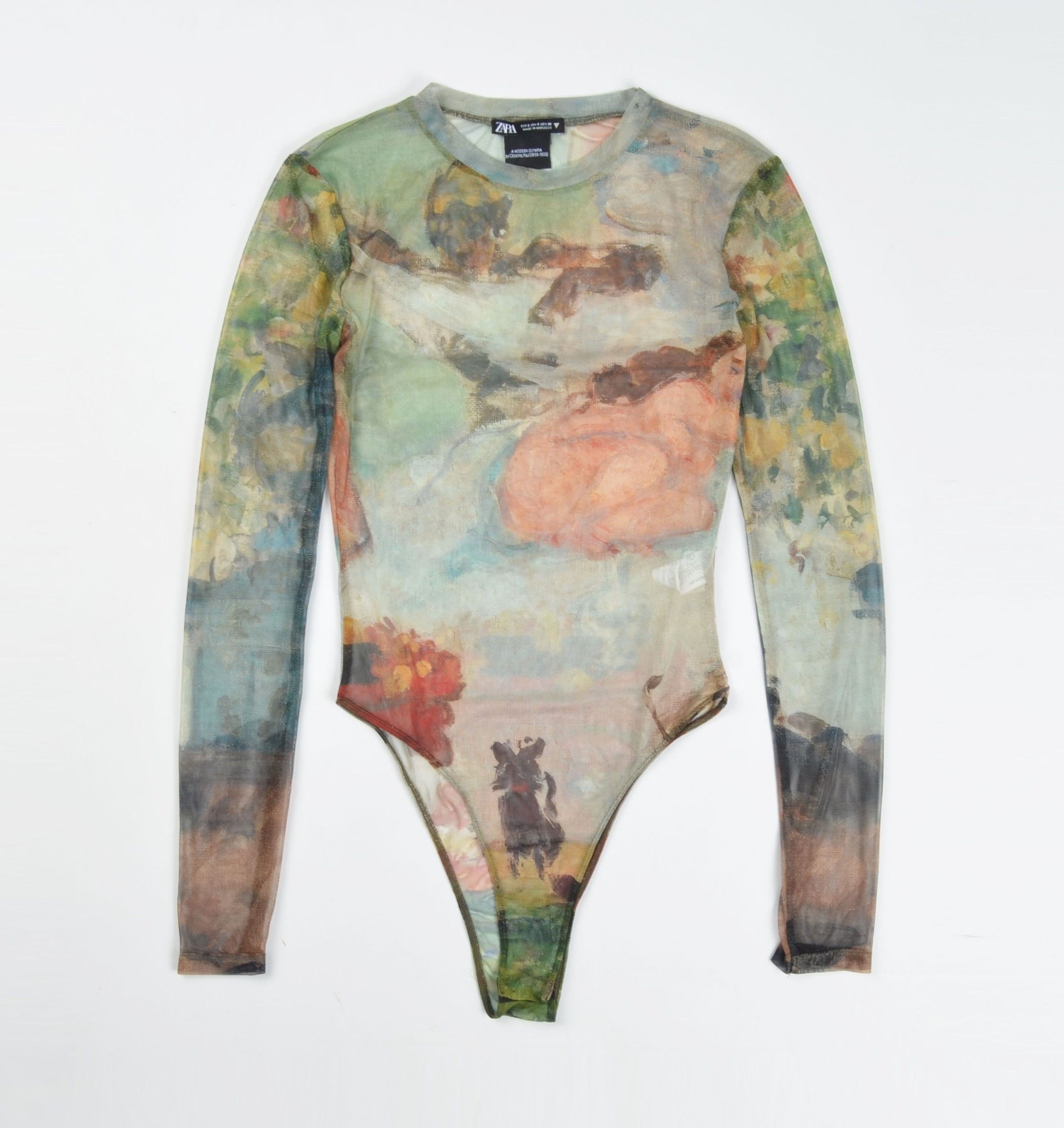 Zara Zara A Modern Olympia by Cezanne, Paul Mesh Art Bodysuit Size S / US 4 / IT 40 - 1 Thumbnail